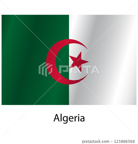 Flag of the country Algeria on a white background 123866568