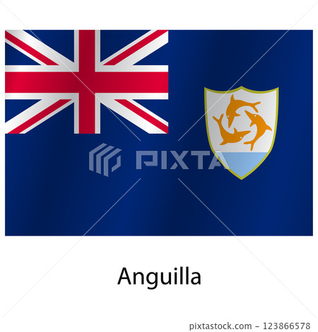 Flag of the country Anguilla on a white background Flag of the country Anguilla on a white background 123866578