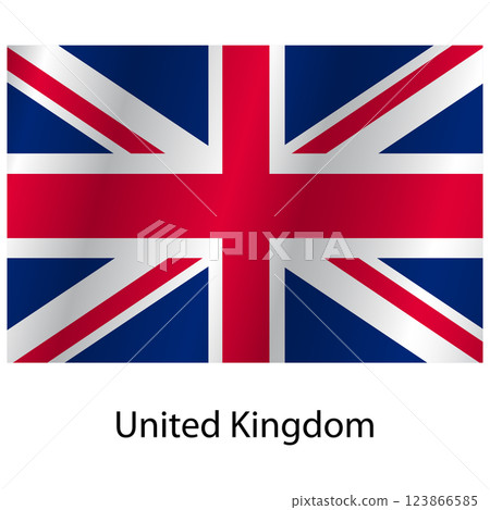 Flag of the country United Kingdom on a white background Flag of the country United Kingdom on a white background 123866585