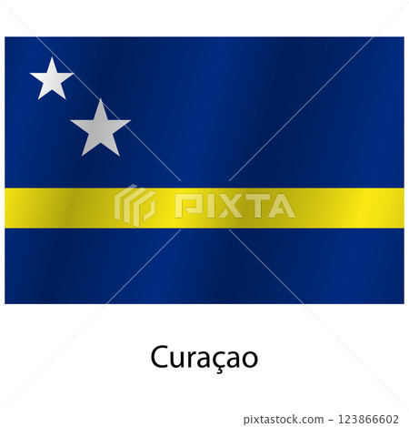 Flag of the country Curacao on a white background Flag of the country Curacao on a white background 123866602