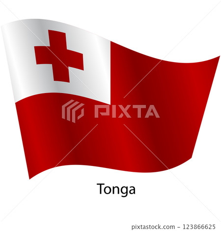 Flag of the country Tonga on a white background Flag of the country Tonga on a white background 123866625