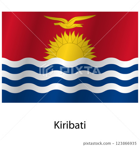 Flag of the country Kiribati on a white background 123866935