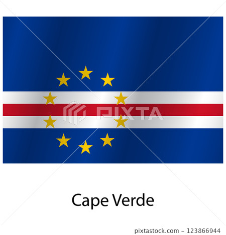 Flag of the country Cape Verde on a white background Flag of the country Cape Verde on a white background 123866944