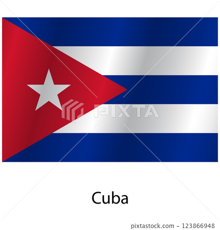 Flag of the country Cuba on a white background 123866948