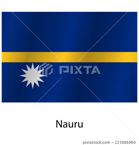 Flag of the country Nauru on a white background 123866960