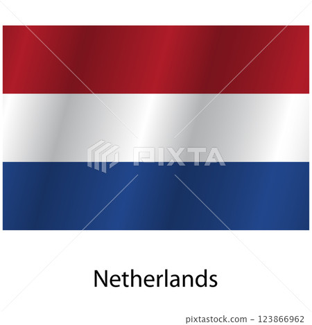 Flag of the country Netherlands on a white background Flag of the country Netherlands on a white background 123866962