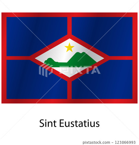 Flag of the country Sint Eustatius on a white background 123866993