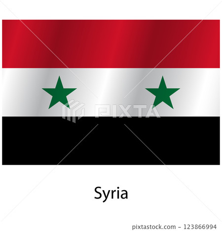 Flag of the country Syria on a white background 123866994