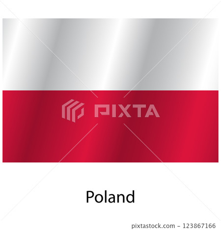 Flag of the country Poland on a white background Flag of the country Poland on a white background 123867166