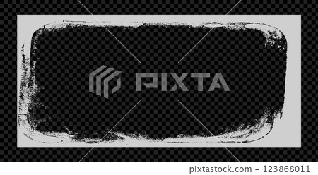 Photo grunge horizontal frame template. Ink paint edges punk border for banner. Retro textured overlay. Rectangular old white background. Vector text frame with grange fold effect. Photo grunge horizontal frame template. Ink paint edges punk border for banner. Retro textured overlay. Rectangular old white background. Vector text frame with grange fold effect. 123868011