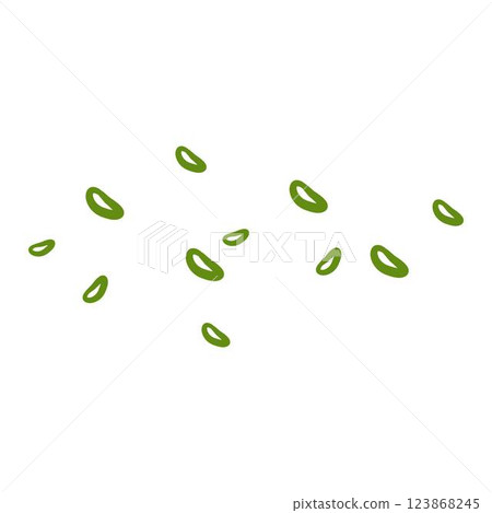 sliced of spring onion illustration 123868245