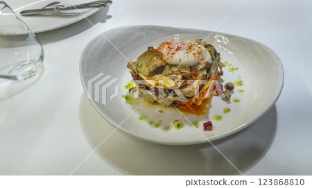Artichoke Cake with Egg Artichoke Cake with Egg 123868810
