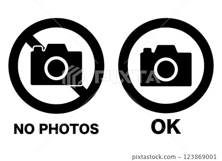 禁止外國人拍照標誌單色 123869001