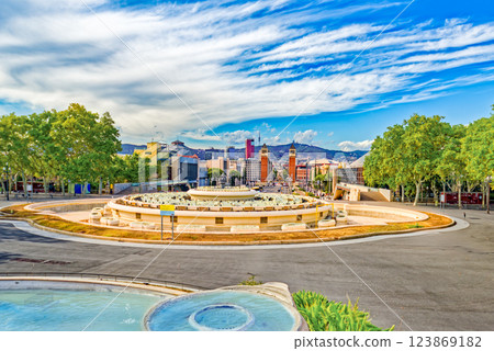 National Museum of Catalunia,Placa De Espanya Area. Barcelona. 123869182