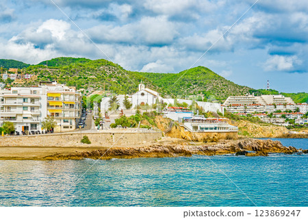 Seafront of Sitges,a beautiful town near Barcelona. Seafront of Sitges,a beautiful town near Barcelona. 123869247