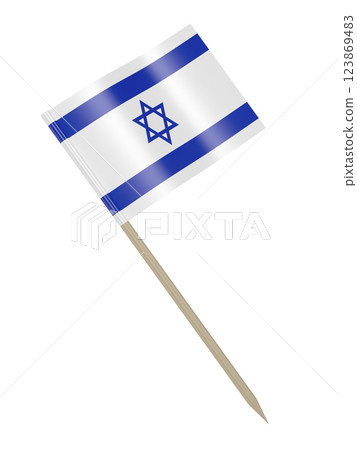Toothpick with the flag of Israel Toothpick with the flag of Israel 123869483
