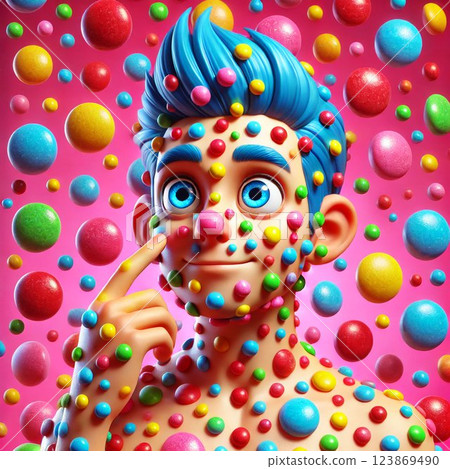 Surreal Candy Overload Vibrant Psychedelic Art Surreal Candy Overload Vibrant Psychedelic Art 123869490