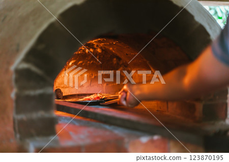 pizza traditional oven 123870195