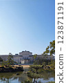 The Osaka Municipal Museum of Fine Arts as seen from Keitakuen Garden 123871191