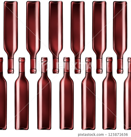 Wine bottles seamless pattern. Hand drawn endless background for bars and restaurants. Wine bottles seamless pattern. Hand drawn endless background for bars and restaurants. 123871636