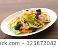 Stir-fried delicious vegetables 123872082