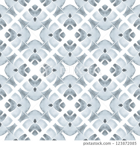 Textile ready sublime print, swimwear fabric, wallpaper, wrapping. Black and white wondrous boho chic summer design. Trendy organic green border. Organic tile. 123872085