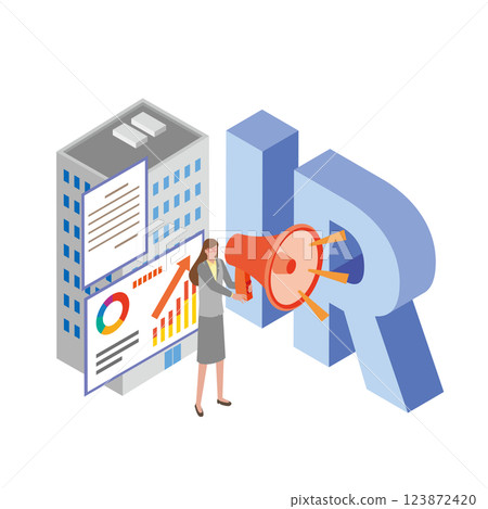 A female person in charge of corporate investor relations activities 123872420