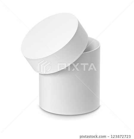Round cardboard box with cap mockup 123872723
