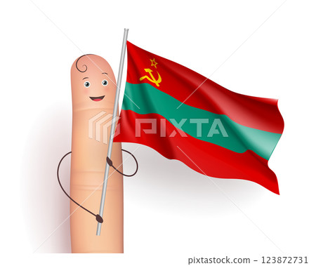 Transnistria waving flag 123872731
