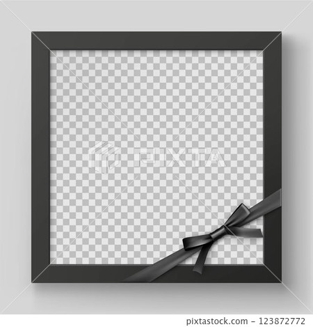 Black memorial square frame with empty place 123872772