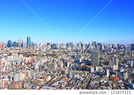 東京港區、東京城市景觀與東京鐵塔風景 東京港區、東京城市景觀與東京鐵塔風景 123873315