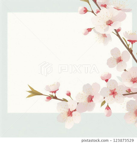 櫻花插畫背景 9 123873529