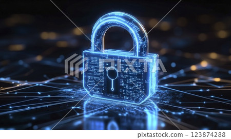 Digital Security Padlock Illustrating Cyber Protection and Data Encryption Digital Security Padlock Illustrating Cyber Protection and Data Encryption 123874288