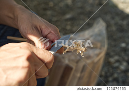 Feather stick Feather stick 123874363