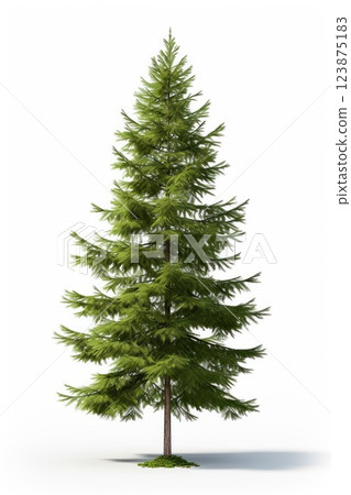 Fir tree isolated on white Fir tree isolated on white 123875183
