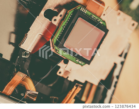 Camera sensor matrix close up Camera sensor matrix close up 123876434