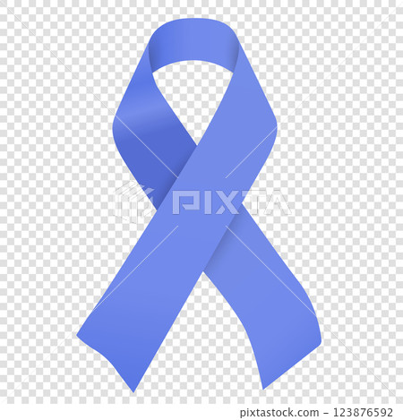 Vector blue periwinkle ribbon symbol isolated for Stomach Cancer Awareness campaign 123876592