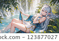 Elf girl bathing 123877027