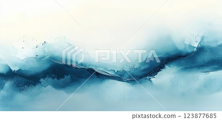 Waves of blue and teal merge in an artistic representation of ocean currents captured in a serene setting Waves of blue and teal merge in an artistic representation of ocean currents captured in a serene setting 123877685