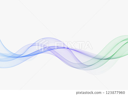 Abstract wave, flow of wavy lines, design element. 123877960