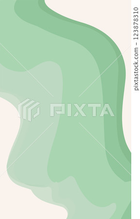 Vertical background wavy lines. Pastel color green. Vector template for design, stories, posts on social networks. Vertical background wavy lines. Pastel color green. Vector template for design, stories, posts on social networks. 123878310