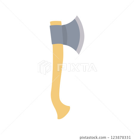 Axe Flat Illustration. Clean Icon Design Element on Isolated White Background Axe Flat Illustration. Clean Icon Design Element on Isolated White Background 123878331