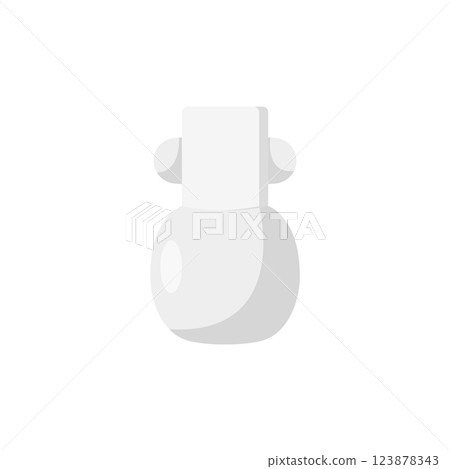 Ceramic Vase Flat Illustration. Clean Icon Design Element on Isolated White Background 123878343