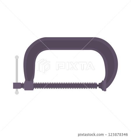 Clamp Flat Illustration. Clean Icon Design Element on Isolated White Background 123878346