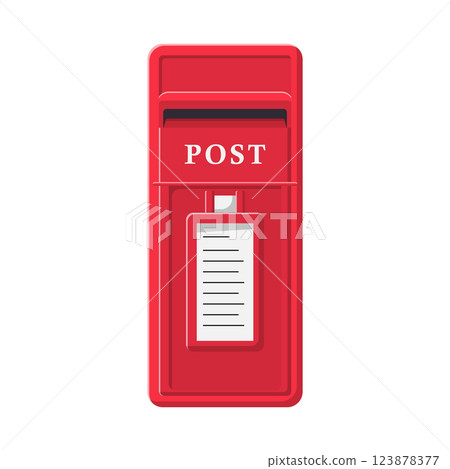 Mailbox Flat Illustration. Clean Icon Design Element on Isolated White Background 123878377