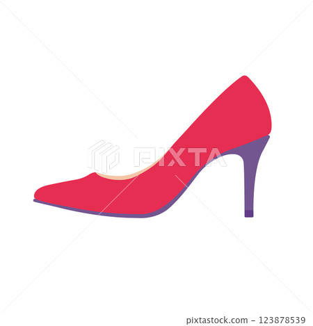 High Heels Flat Illustration. Clean Icon Design Element on Isolated White Background 123878539
