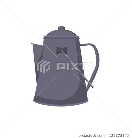 Kettle Flat Illustration. Clean Icon Design Element on Isolated White Background Kettle Flat Illustration. Clean Icon Design Element on Isolated White Background 123878543