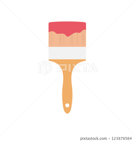 Paint Brush Flat Illustration. Clean Icon Design Element on Isolated White Background 123878564