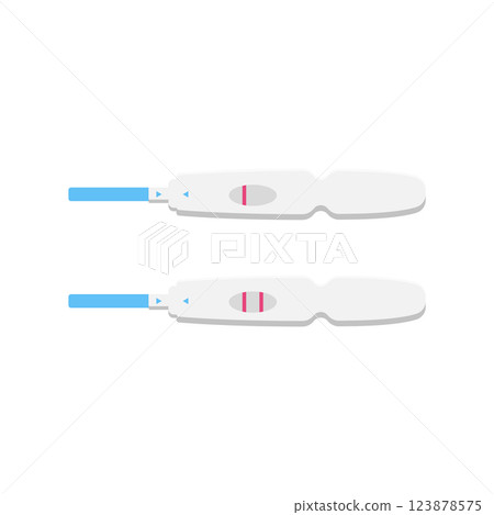 Pregnancy Test Flat Illustration. Clean Icon Design Element on Isolated White Background 123878575
