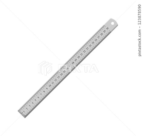 Ruler Flat Illustration. Clean Icon Design Element on Isolated White Background 123878590